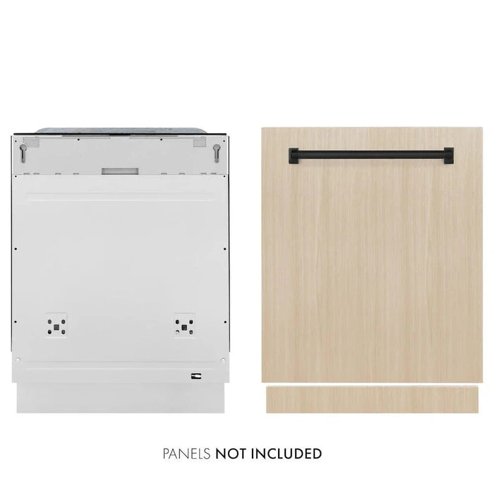 ZLINE Autograph Edition 24" Tall Tub Dishwasher, Custom Panel Ready, Matte Black DWMTZ-24-MB09K