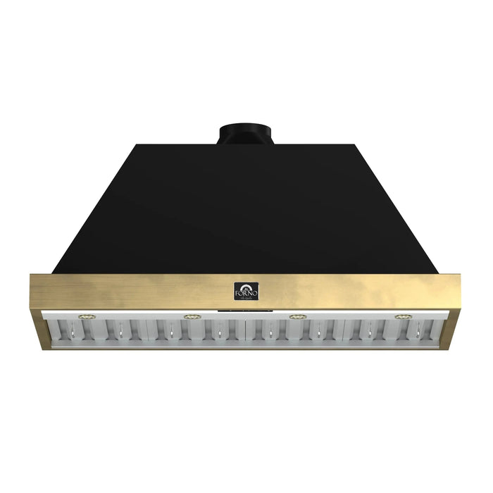 FORNO Vittorio 48" Wall Mount Range Hood FRHWM5078-48BLK09K