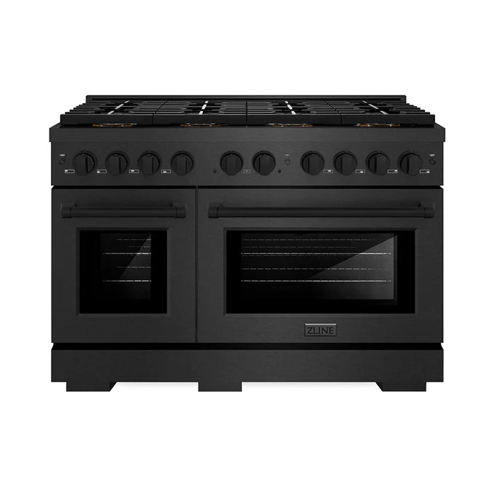 ZLINE 48" Paramount Gas Range, Convection Gas Oven, Black Satin Stainless Steel SGRBS-4809K