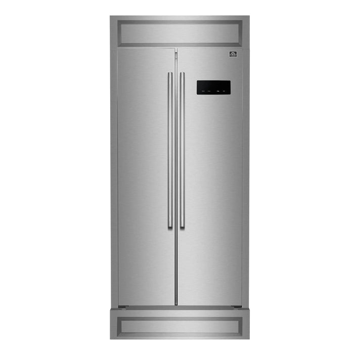 FORNO Salerno 37" Side-by-Side Built-In Refrigerator FFRBI1805-37MG09K