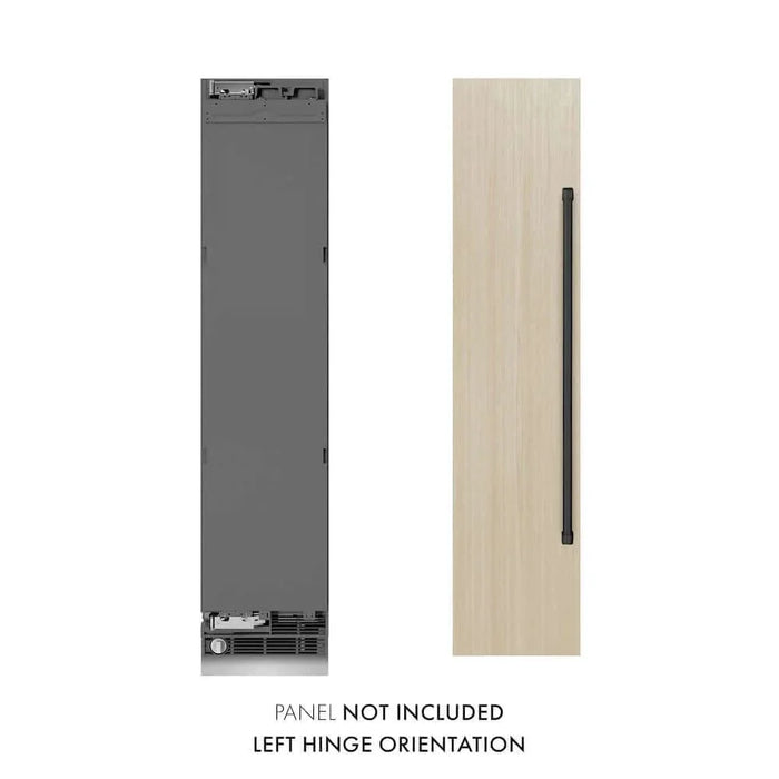 ZLINE 18" Panel Ready Left Hinge Column Freezer, Graphite Gray Interior  Matte Black RBCFVLZ-18-MB09K