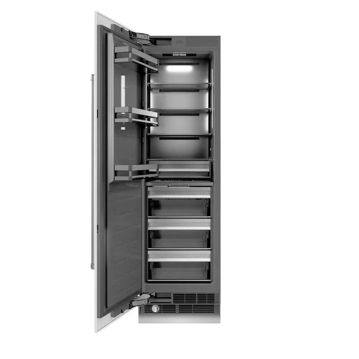 ZLINE 24" Column Freezer White Matte Stainless Steel, Graphite Gray Interior RCFV-WM-2409K