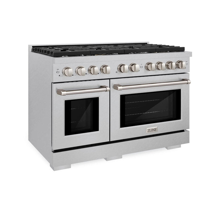 ZLINE 48"Paramount Dual Fuel Range DuraSnow® Stainless Steel SDRS-4809K