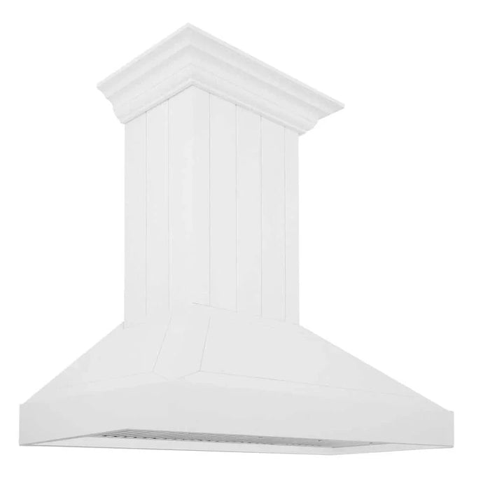 ZLINE 36" Wooded Shiplap Bright White Finish Wall Range Hood KPWW-3609K