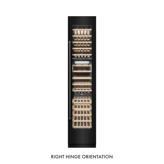 ZLINE 18"Triple Zone 68 Bottle Right Hinge Column Wine Cooler, Black Stainless Steel RCWVR-BS-1809K