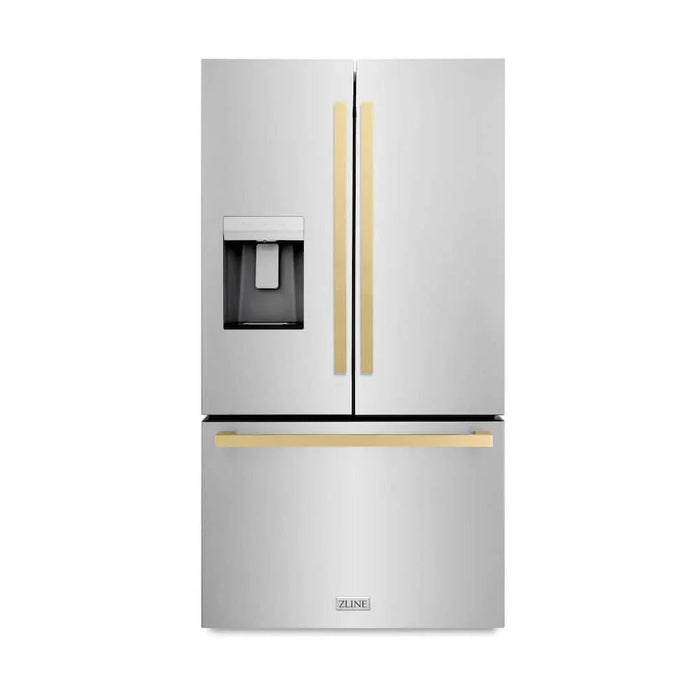 ZLINE 36" Refrigerator, Water, Ice Dispenser, Fingerprint Resistant, RSMZ-W-36-FCB09K
