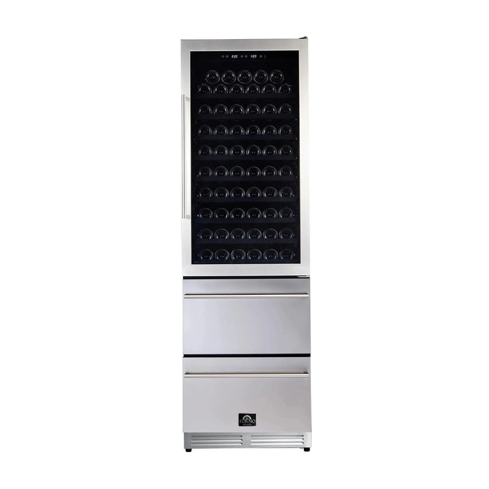 FORNO Azienda 24" 108 Bottle Triple Zone Wine Cooler FWCDR6628-24S09K