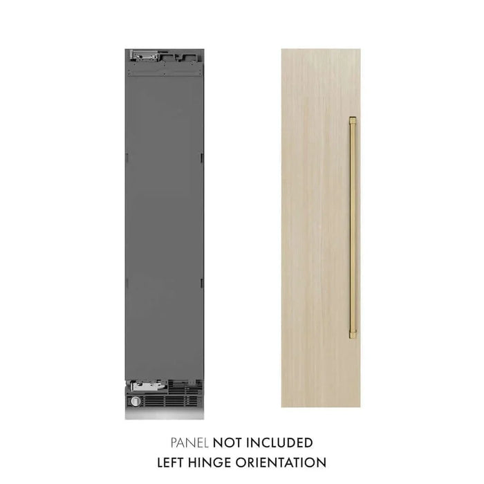 ZLINE 18" Panel Ready Left Hinge Column Freezer, Graphite Gray Interior  Champagne Bronze RBCFVLZ-18-CB09K