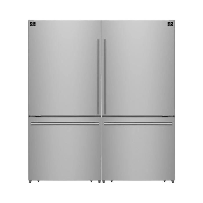 FORNO Espresso Milano 62" Side-By-Side Refrigerator FFFFD1787-60S09K