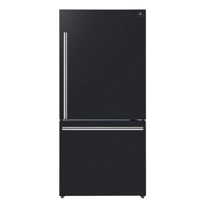 FORNO Espresso Milano 31" Right Swing Refrigerator FFFFD1785-31BLK09K