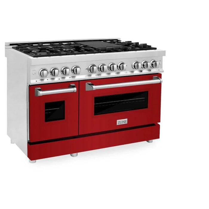 ZLINE 48" Bundle Range RA-RG-48 & Wall Range Hood KB-48, 2KP-RARGRH4809K