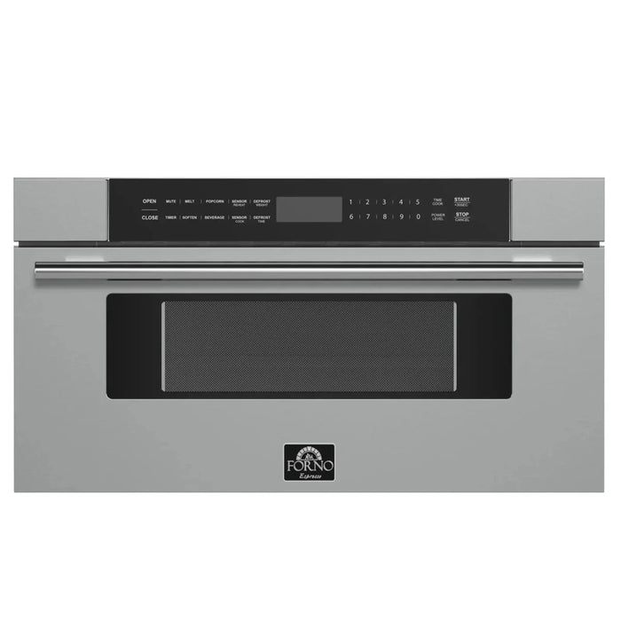 Forno 30" Microwave Drawer in Stainless Steel, FMWDR3000-3009K