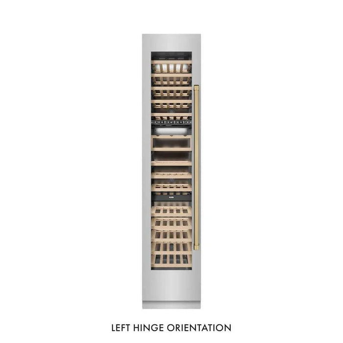 ZLINE 18"Triple Zone 68 Bottle Left Hinge Column Wine Cooler, Stainless Steel Champagne Bronze RCWVLZ-30418-CB09K