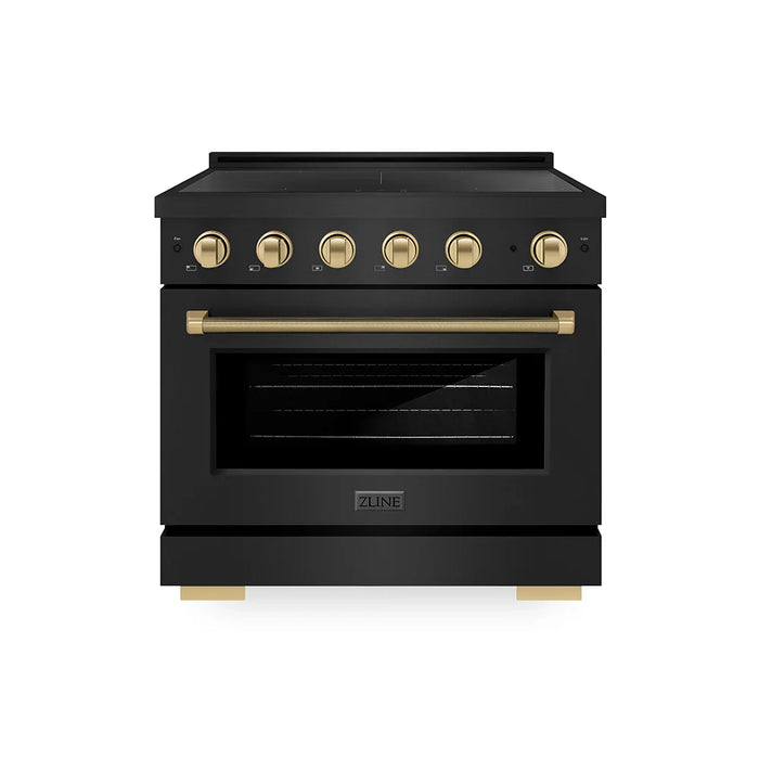 ZLINE 36" Paramount Induction Range, Cooktop, Electric Convection Oven, Accents, Helix Handle and knobs SINRBZ-36 (Copy)09K