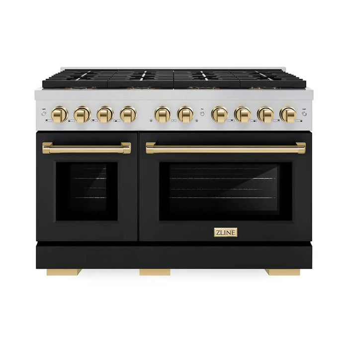 ZLINE 48" Paramount Dual Fuel Range DuoPro™ Cooktop, Dual Ovens PSDRZ-BLM-48-G09K