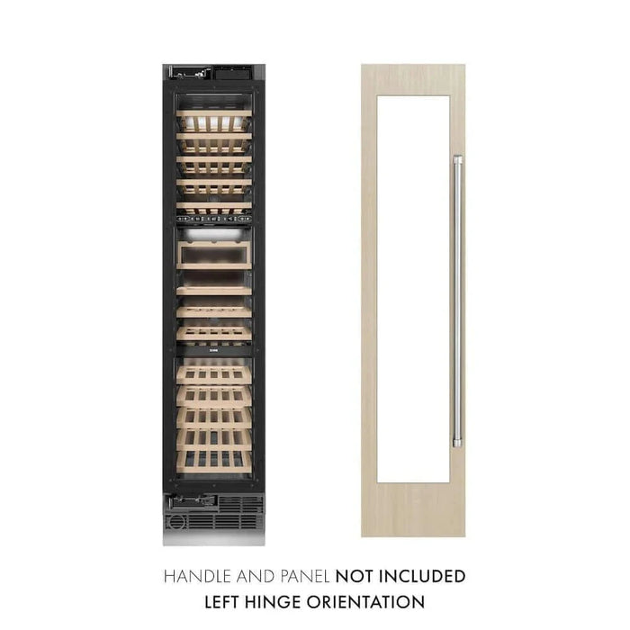 ZLINE 18" Triple Zone 68 Bottle Panel Ready Column Left Hinge Wine Cooler RBCWVL-1809K