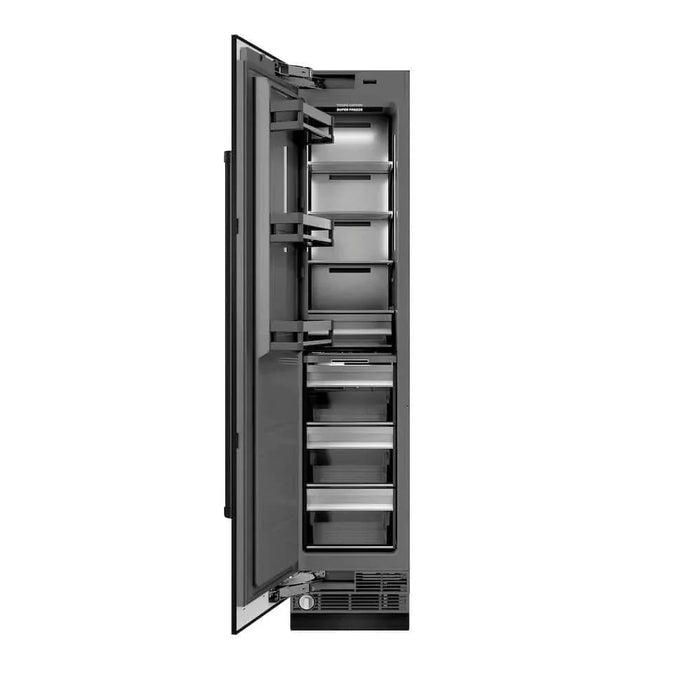 ZLINE 18" Left Hinge Column Freezer Black Stainless Steel, Graphite Gray Interior RCFVL-BS-1809K
