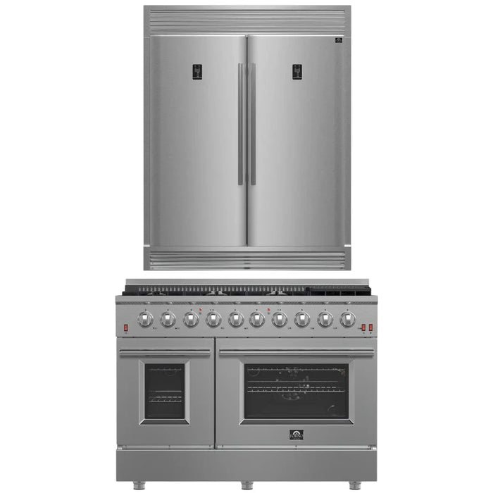 FORNO Appliance Package - 48" Gas Range and 60" Refrigerator FBDL-005-01CAUS09K