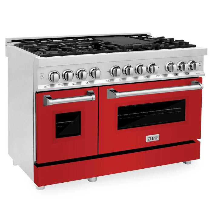 ZLINE 48" Bundle Range RA-RM-48 & Wall Range Hood KB-48, 2KP-RARMRH4809K