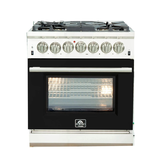FORNO Capriasca 30" Dual Fuel Range FFSGS6187-30BLK09K