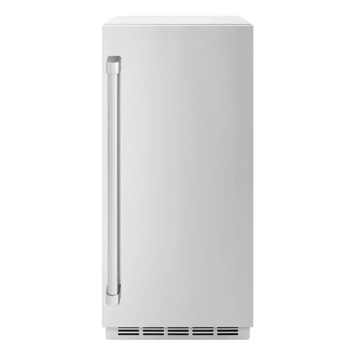 ZLINE 15" Touchstone Clear Cube Ice Maker Drain Pump Solid Stainless Steel Door ICCD-ST-1509K
