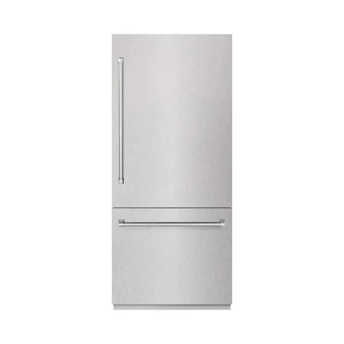 ZLINE 36" Built-In Bottom Freezer Refrigerator,Water Dispenser, Ice Maker, DuraSnow® Stainless Steel RBIT-SN-3609K