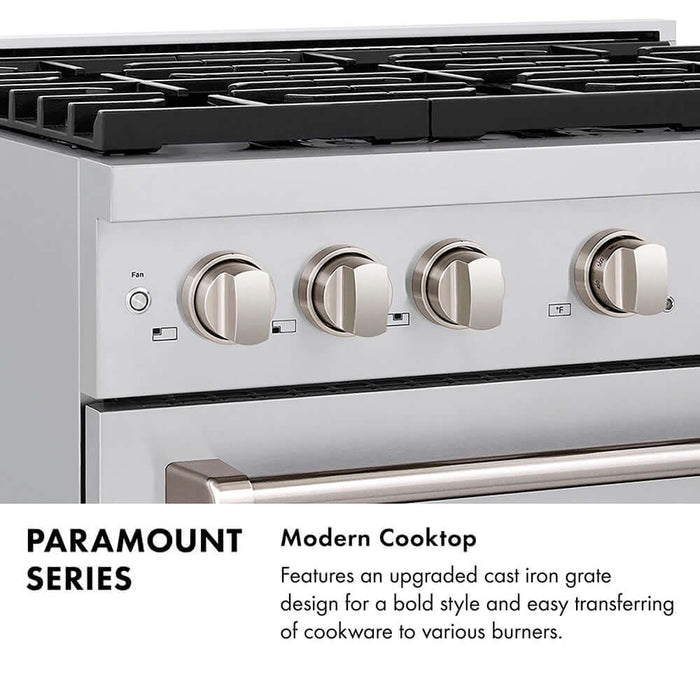 ZLINE 48" Paramount Gas Range DuoPro™ Cooktop, Dual Ovens PSGR4809K