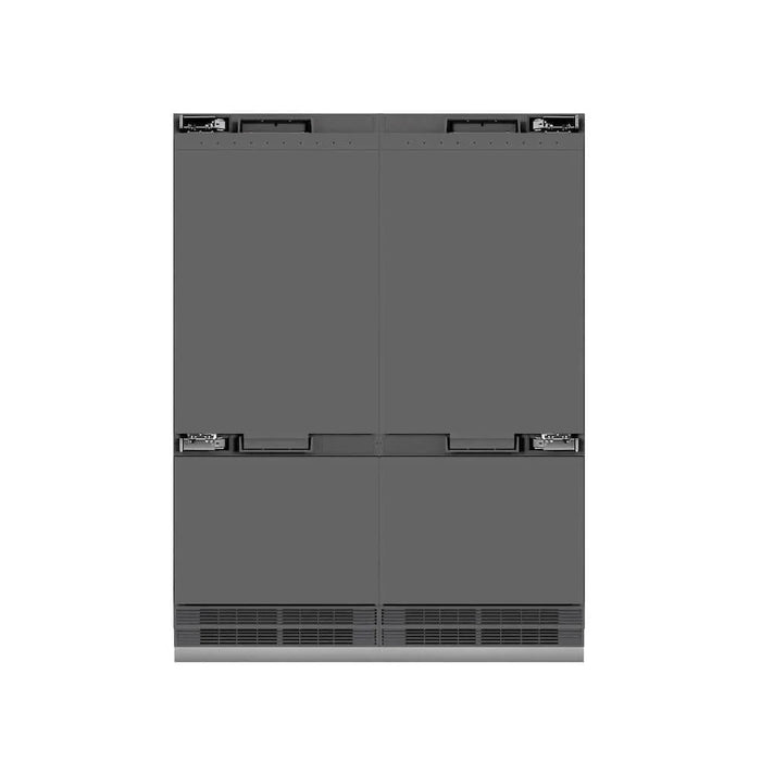 ZLINE 30" Panel Ready Built-In Bottom Freezer Refrigerator, Water Dispenser, Ice Maker, Graphite Gray Interior GRBIV-3009K