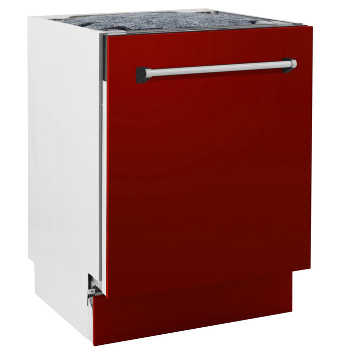 24" Dishwasher with Red Gloss panel, Stainless Tub, DWV - RG - 24 - Farmhouse Kitchen and Bath