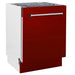 24" Dishwasher with Red Gloss panel, Stainless Tub, DWV - RG - 24 - Farmhouse Kitchen and Bath
