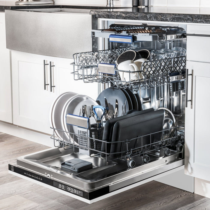 24" Dishwasher with White Matt panel, Stainless Tub, DWV - WM - 24 - Farmhouse Kitchen and Bath