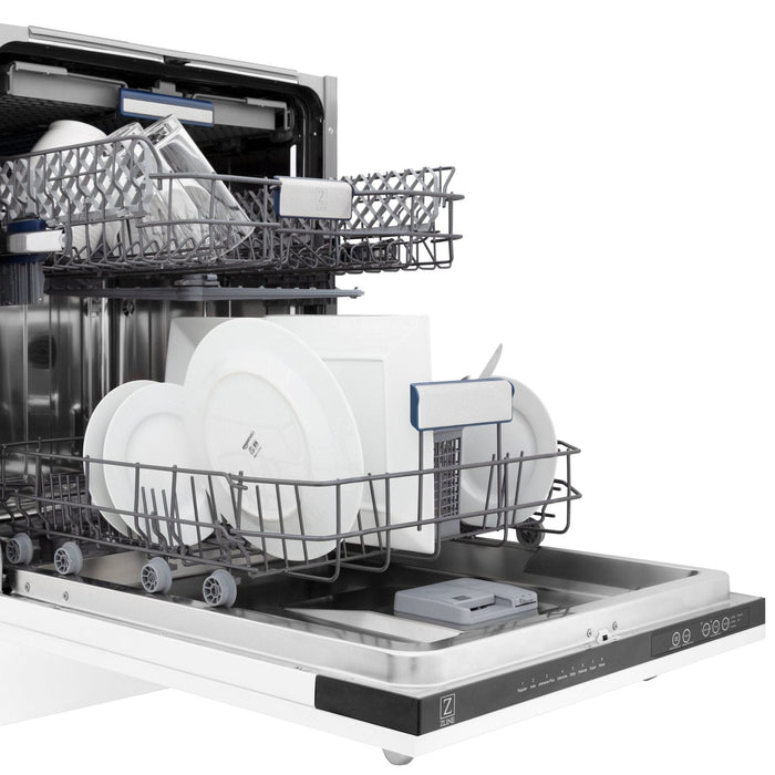 24" Dishwasher with White Matt panel, Stainless Tub, DWV - WM - 24 - Farmhouse Kitchen and Bath