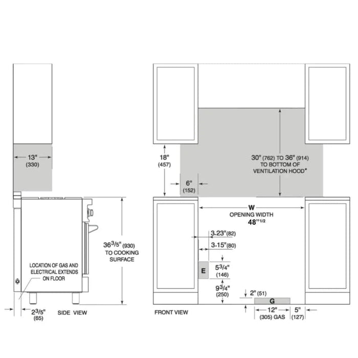Forno 2-Piece Appliance Package 48" Gas Range, 60" Built-In Refrigerator Stainless Steel FBDL-019-06CAUS09K