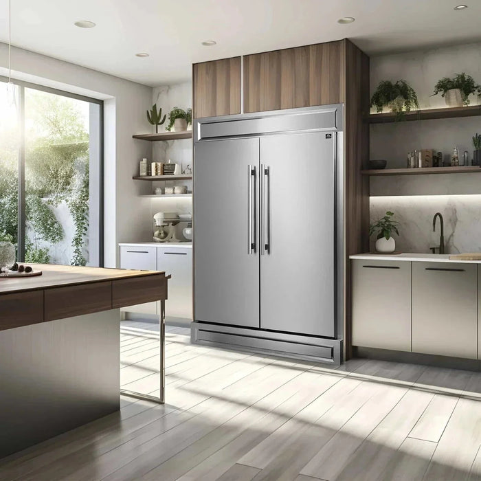 Forno 2-Piece Appliance Package 48" Gas Range, 60" Built-In Refrigerator Stainless Steel FBDL-019-06CAUS09K