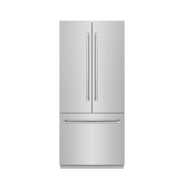 ZLINE 36" Panel Ready Built-In Bottom Freezer Refrigerator,Water Dispenser, Ice Maker,Graphite Gray, GRBIV-304-3609K