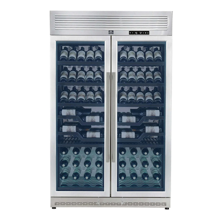 FORNO Abruzzo 48" 102 Bottle Dual Zone Wine Cooler FWCDR6610-48S09K