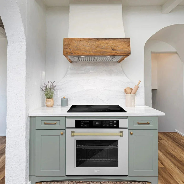 ZLINE 30"Professional True Convection Single Wall Oven, Air Fry, Self Clean, DuraSnow® Champagne Bronze WASSZ-30-CB09K