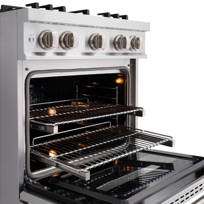 ZLINE 30" Select Dual Fuel Range Gas Cooktop Electric Convection Oven Stainless Steel HDR3009K