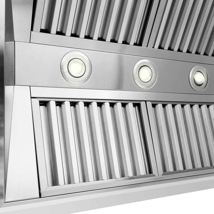 ZLINE Wooden Wall Mount Range Hood in Rustic Bright White Finish 355WW-3009K