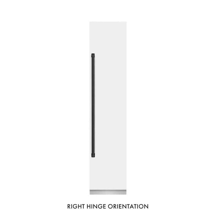 ZLINE 18" Right Hinge Column Freezer White Matte Stainless Steel, Graphite Gray Interior Matte Black RCFVRZ-WM-18-MB09K