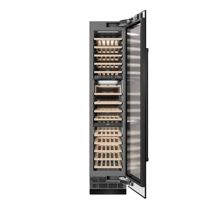 ZLINE 18"Triple Zone 68 Bottle Right Hinge Column Wine Cooler, Black Stainless Steel RCWVR-BS-1809K