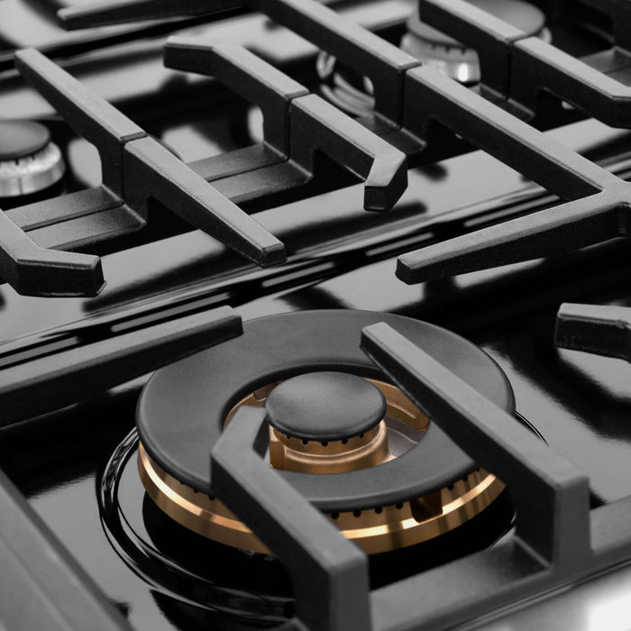 ZLINE 36"Paramount Dual Fuel Range DuraSnow® Black Matte SDRS-BLM-3609K