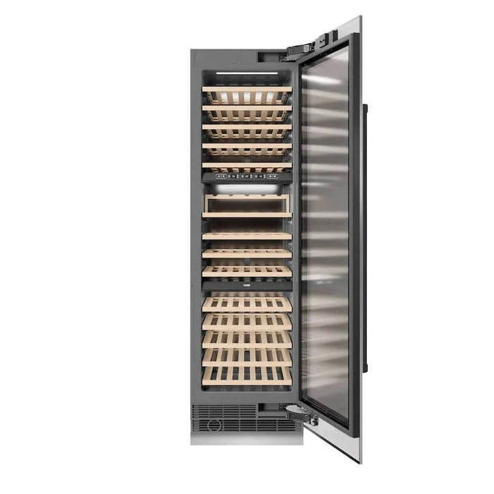 ZLINE 24"Triple Zone 100 Bottle Column Wine Cooler, Stainless Steel Matte Black RCWVZ-304-24-MB09K