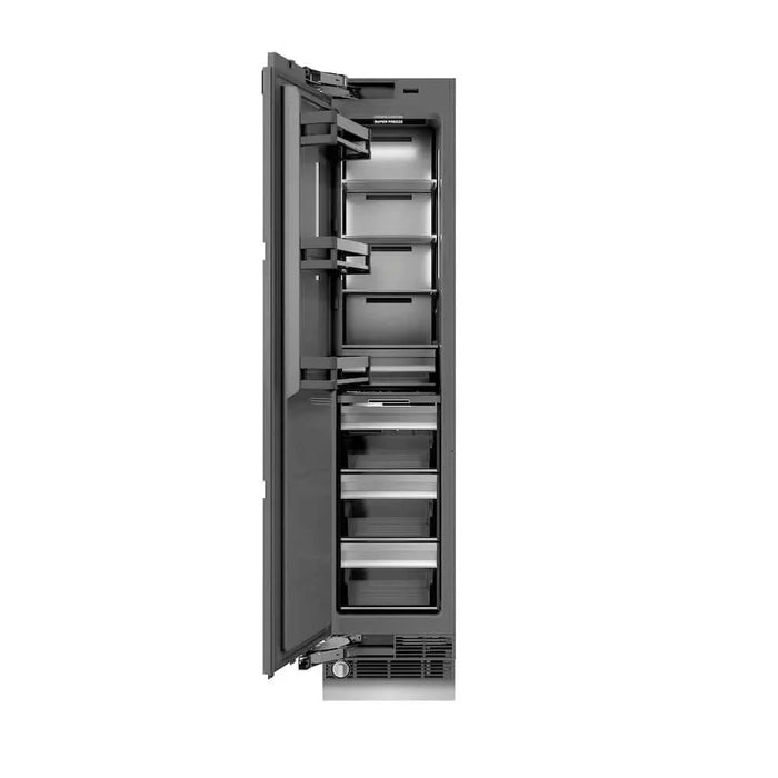 ZLINE 18" Panel Ready Left Hinge Column Freezer, Graphite Gray Interior  Champagne Bronze RBCFVLZ-18-CB09K