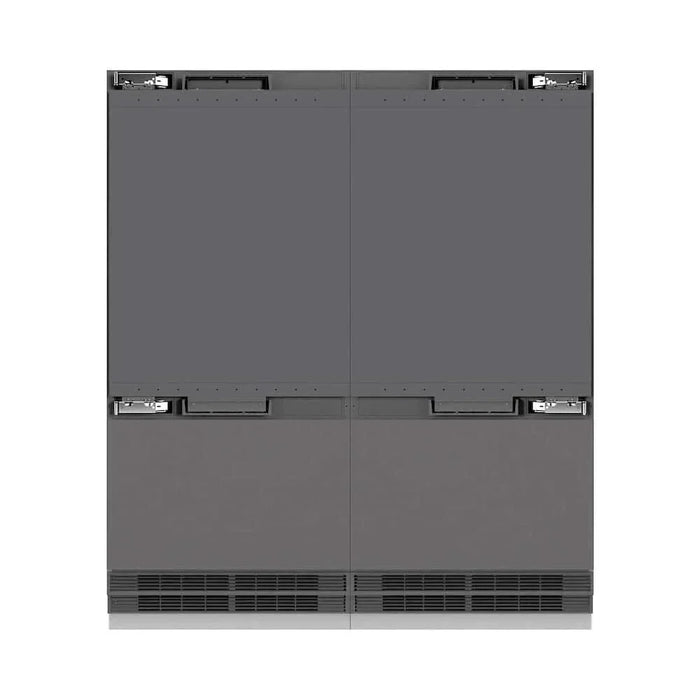 ZLINE 72" Panel Ready Built-In Bottom Freezer Refrigerator,Water Dispenser, Ice Maker,Graphite Gray Matte Black GRBITZ-72-MB09K