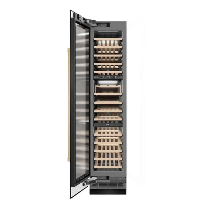 ZLINE 18"Triple Zone 68 Bottle Left Hinge Column Wine Cooler, Black Stainless Steel Champagne Bronze RCWVLZ-BS-18-CB09K