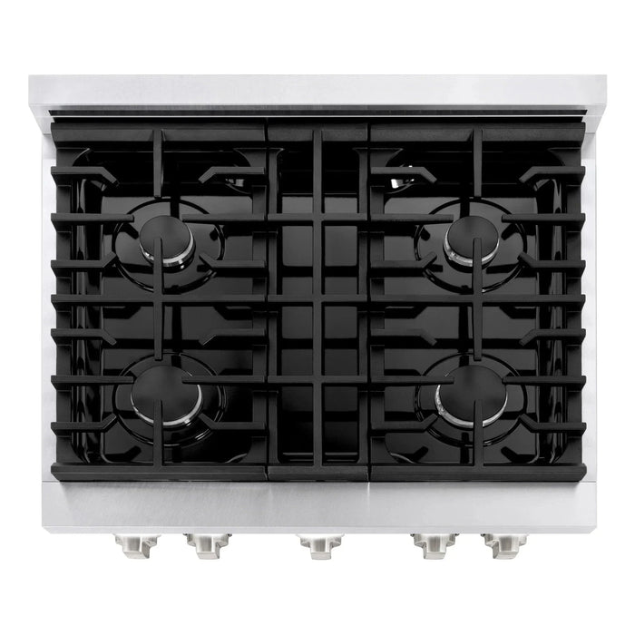ZLINE 30"Gas Range, Convection Gas Oven, DuraSnow® Black Matte, SGRS-BLM-3009K