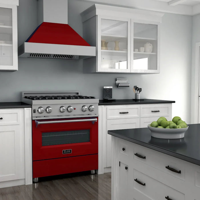 ZLINE 36" Bundle Range RAS-RG-36 & Range Hood 8654RG-36, 2KP-RASRGRH3609K