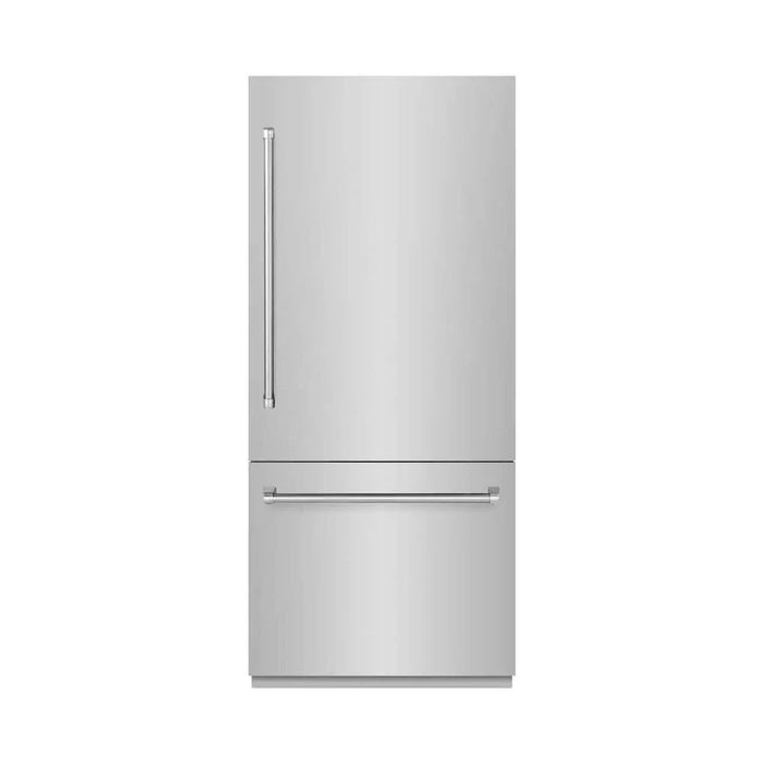 ZLINE 36" Built-In Bottom Freezer Refrigerator,Water Dispenser, Ice Maker,Graphite Gray GRBIT-304-3609K