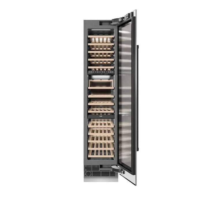 ZLINE 18"Triple Zone 68 Bottle Right Hinge Column Wine Cooler, Stainless Steel Matte Black RCWVRZ-30418-MB09K